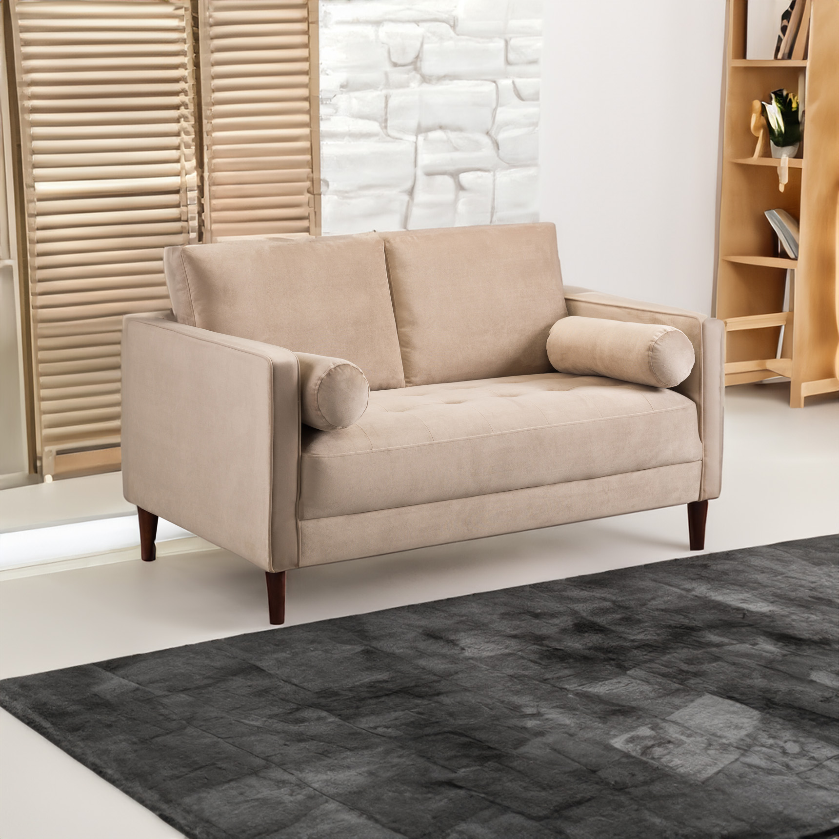 Harper Sofa Plush Beige 2 Seater square background